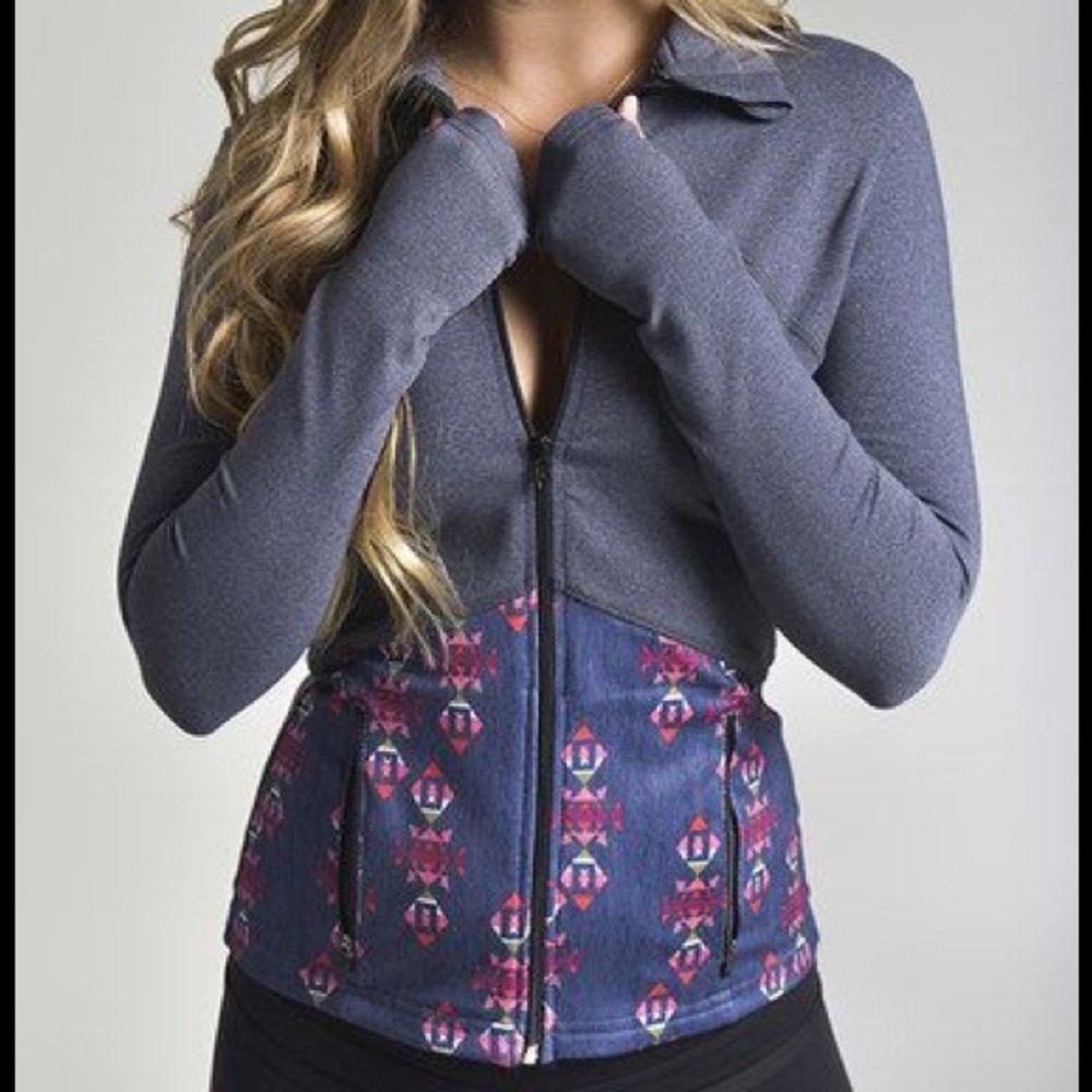 Strut This zip-up Jacket Boho Pattern NWT OS/S